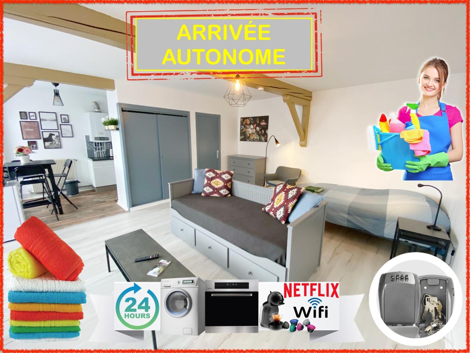 015 Chic & Cosy Studio 41M2 Hypercentre Wifi Smart Tv Netflix Saint-Etienne  Buitenkant foto